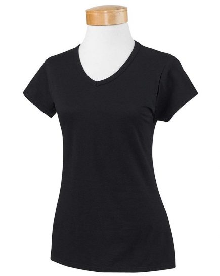 T-shirt noir en coton Gildan