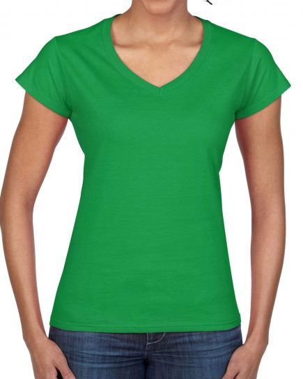 T-shirt vert en coton Gildan