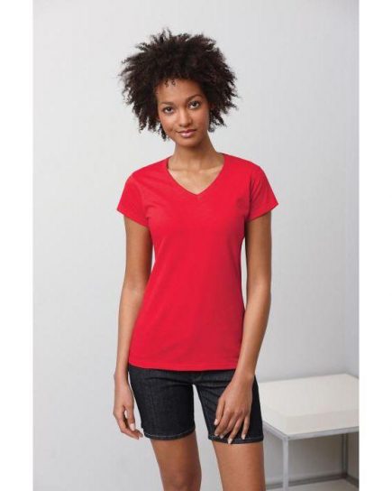 T-shirt rouge en coton Gildan