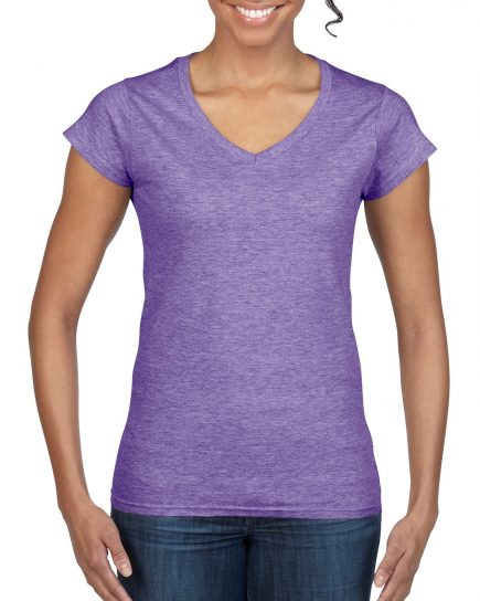 T-shirt violet en coton Gildan